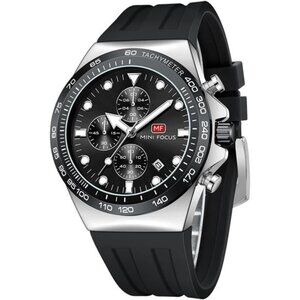 Mini Focus Men Watches Business Casual Wrist Watch Black Silver